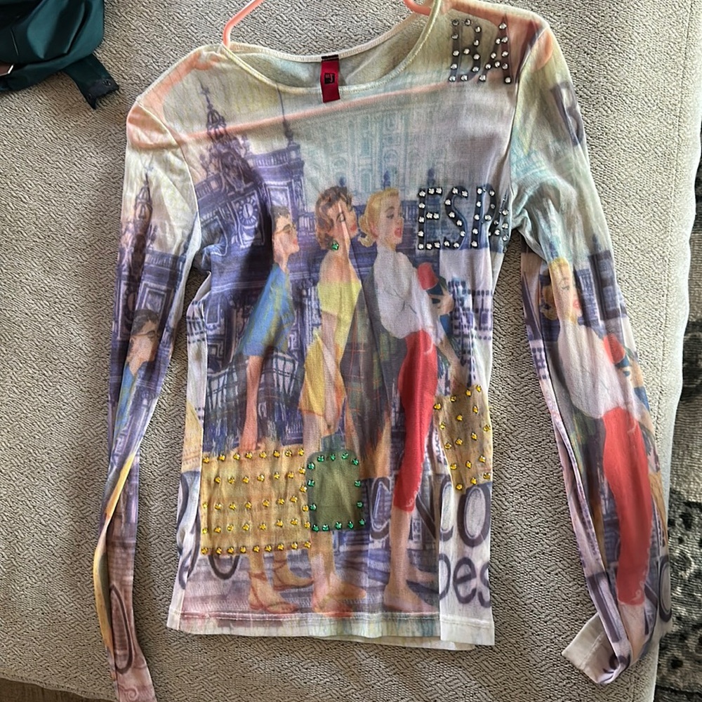 Sheer top for layering
